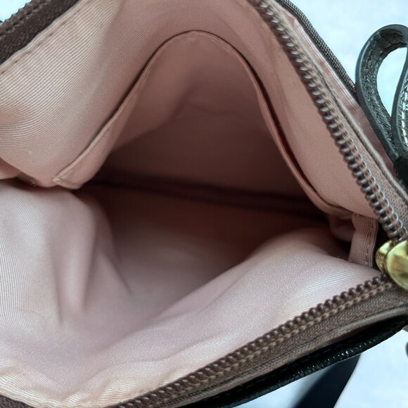 Coach Crossbody Shoulder Bag Brown/Black Swingpack - Picture 10 of 11